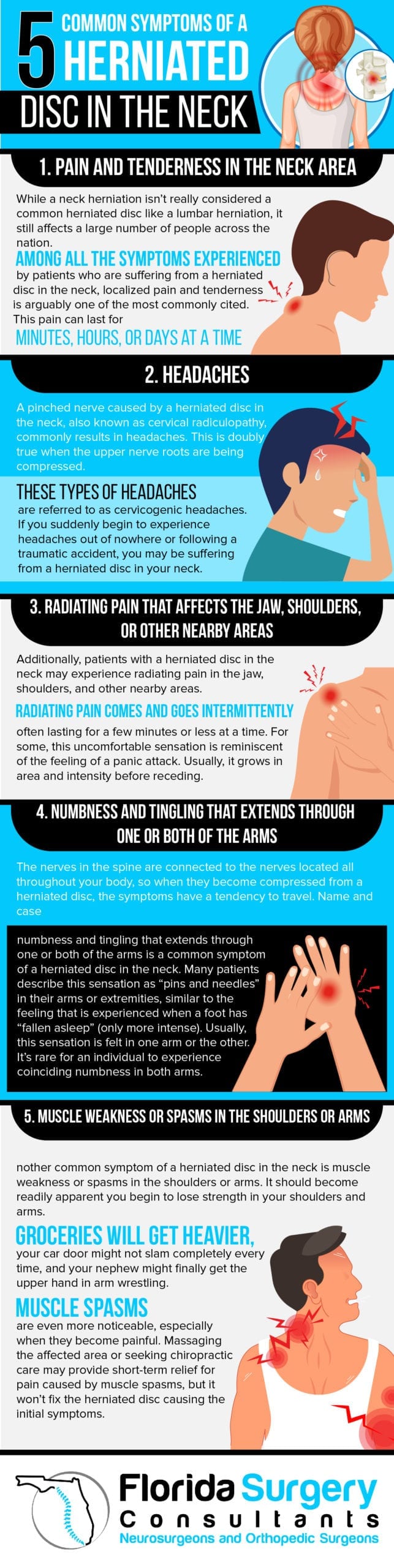 5 Common Symptoms of a Herniated Disc in the Neck
